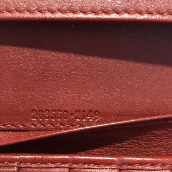 GUCCI GUCCISSMA Wine Patent Leather Continental Bifold Wallet Gold Heart Lock - Picture 11 of 17